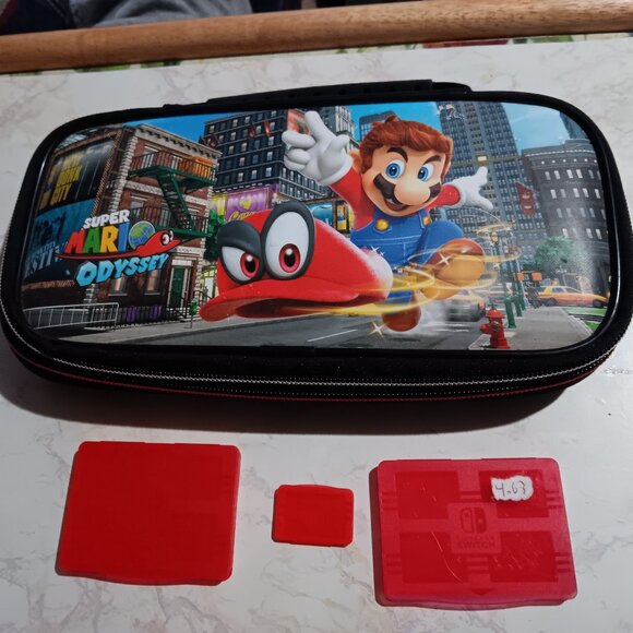 Nintendo Switch Two 4-Game Storage Cases & Mario Odyssey Console Travel Case - Picture 1 of 3